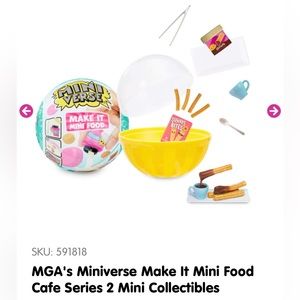MGA Miniverse Make It Food Diner Series 2 - Yellow Corn Nachos (OPEN BALL, NEW)